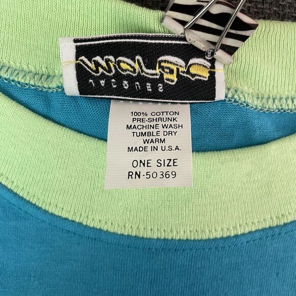 Vintage Jacques Moret 80s Neon Capri Leggings & Top Set Exercise Dance Party - Picture 7 of 11